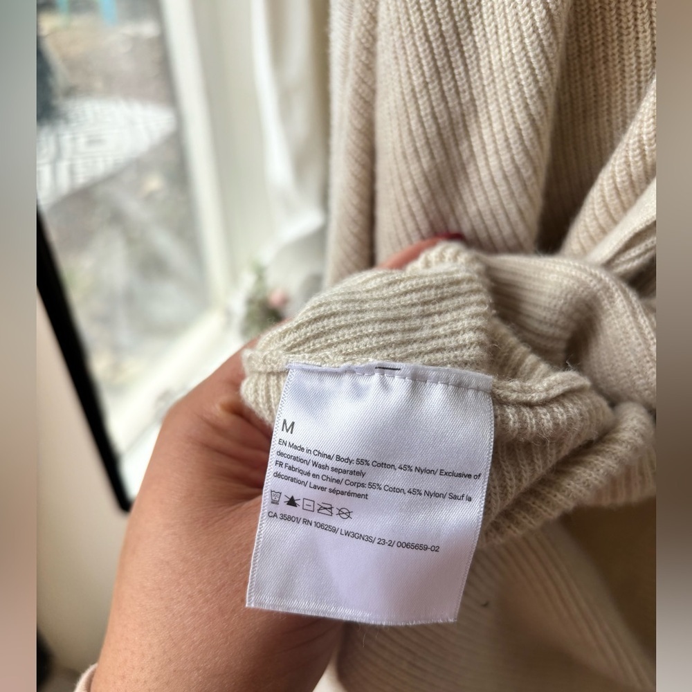 LILULEMON | boxy knit cotton-blend wrap | size medium - Picture 3 of 6